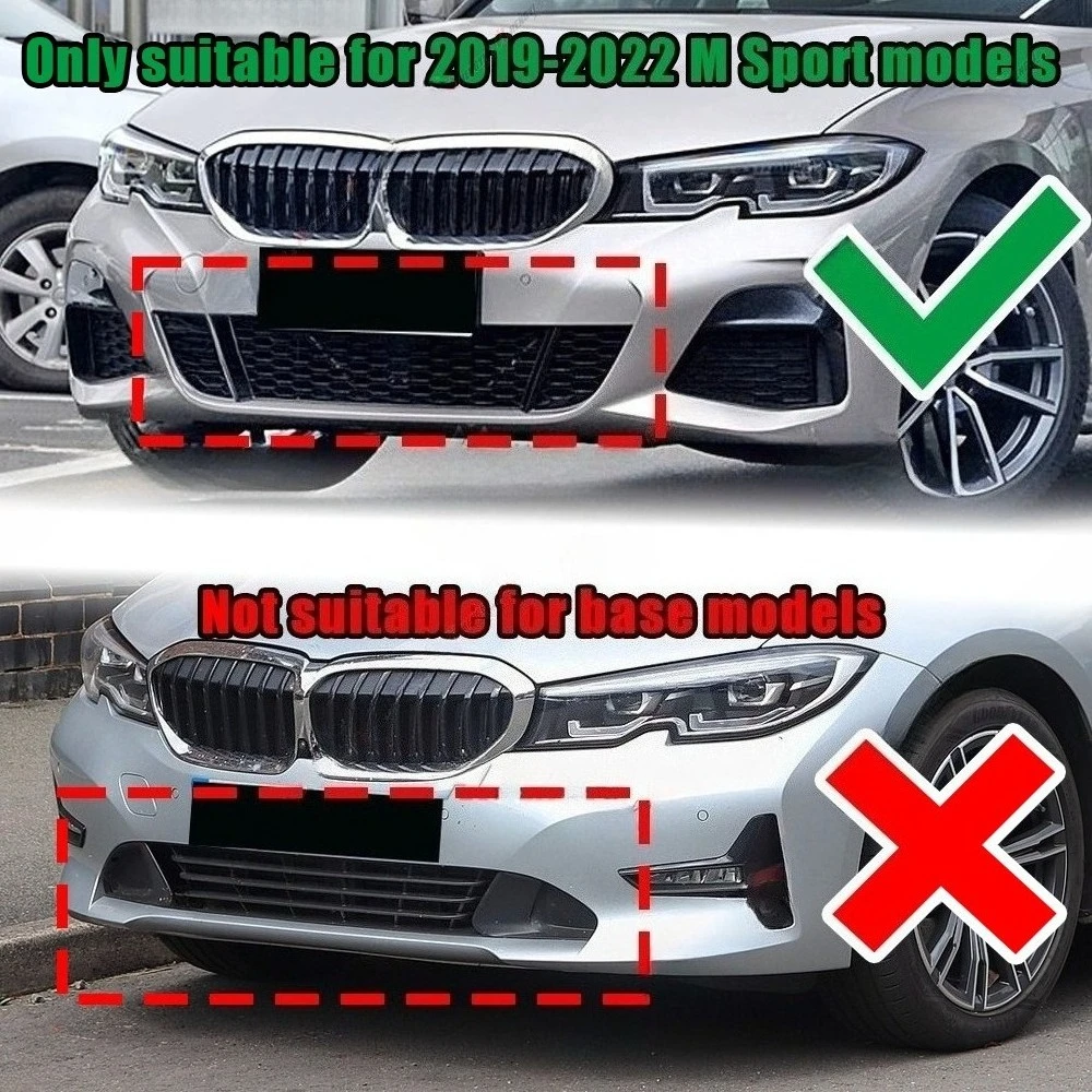 Фото Спойлер на передний бампер для BMW G20 G21 320i 320d 330i M340i M340d 2019-2022, передний разделитель для губ, диффузор, защита, автомобильные аксессуары №2