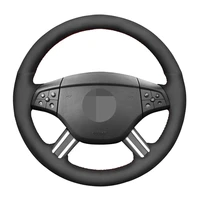 anti slip car steering wheel cover black suede leather for mercedes benz gl class x164 m class w164 r class 2006 2007 2008 2009