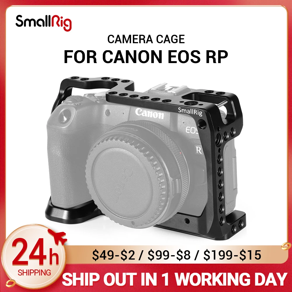 

Клетка SmallRig для цифровой зеркальной камеры Canon EOS RP с 1/4 3/8 отверстиями для резьбы для крепления микрофона Magic Arm CCC2332