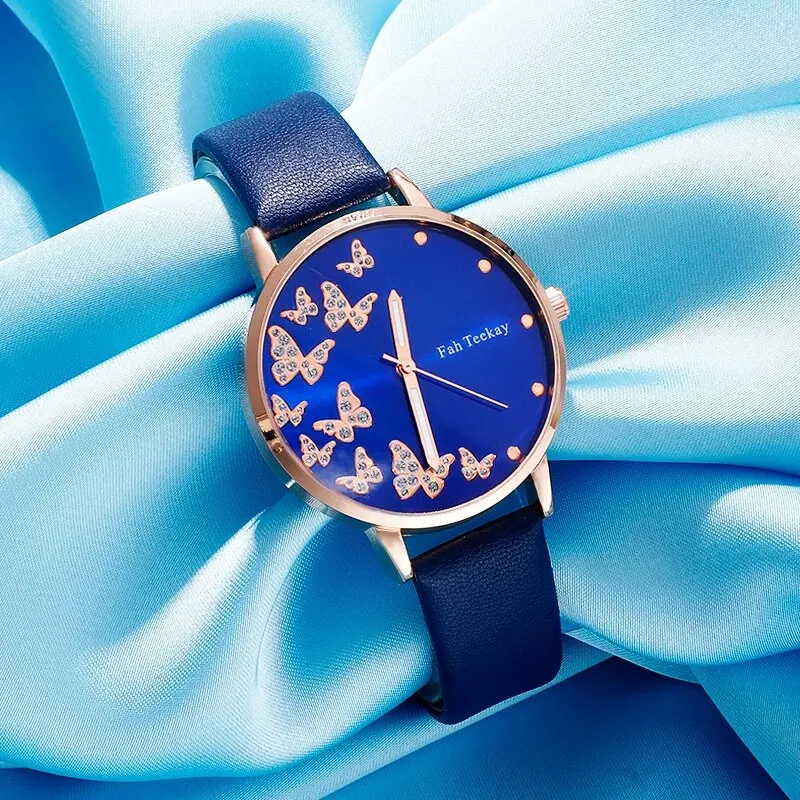 FanTeeDa женские модные кварцевые наручные часы со стильным браслетом круглый