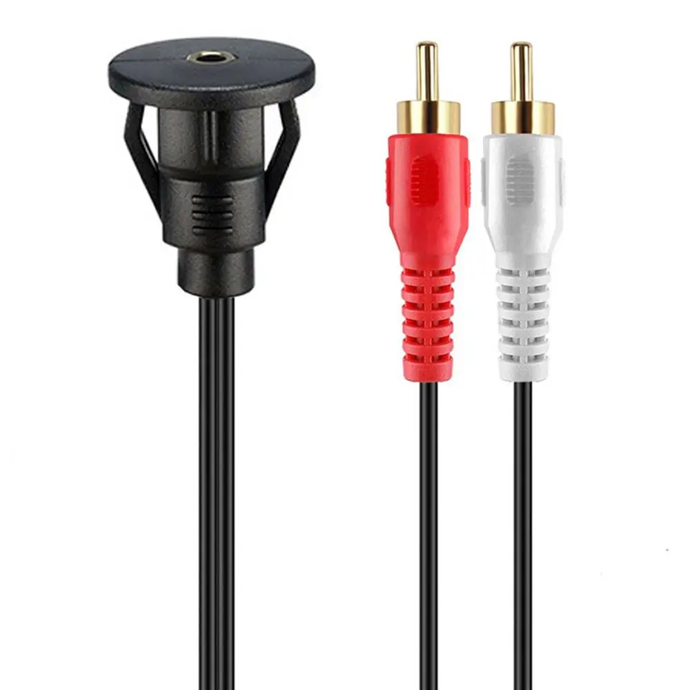 

1 м панель для грузовика Двойной RCA автомобильный Удлинительный кабель 3,5 мм на 2 RCA