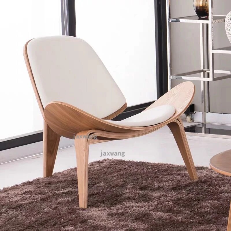 

Nordic Solid Wood Dormitory Living Room Chairs Sofas Household Bedroom Leather Armchairs Designer Sillas Home Furniture WK
