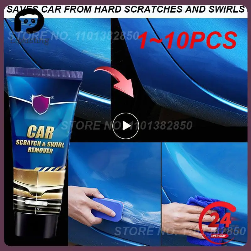 

1 ~ 10 шт. 60 мл инструмент для удаления царапин и завитков автомобиля инструмент для ремонта царапин автомобиля полировальный воск для ремонта царапин крем против царапин TSLM1