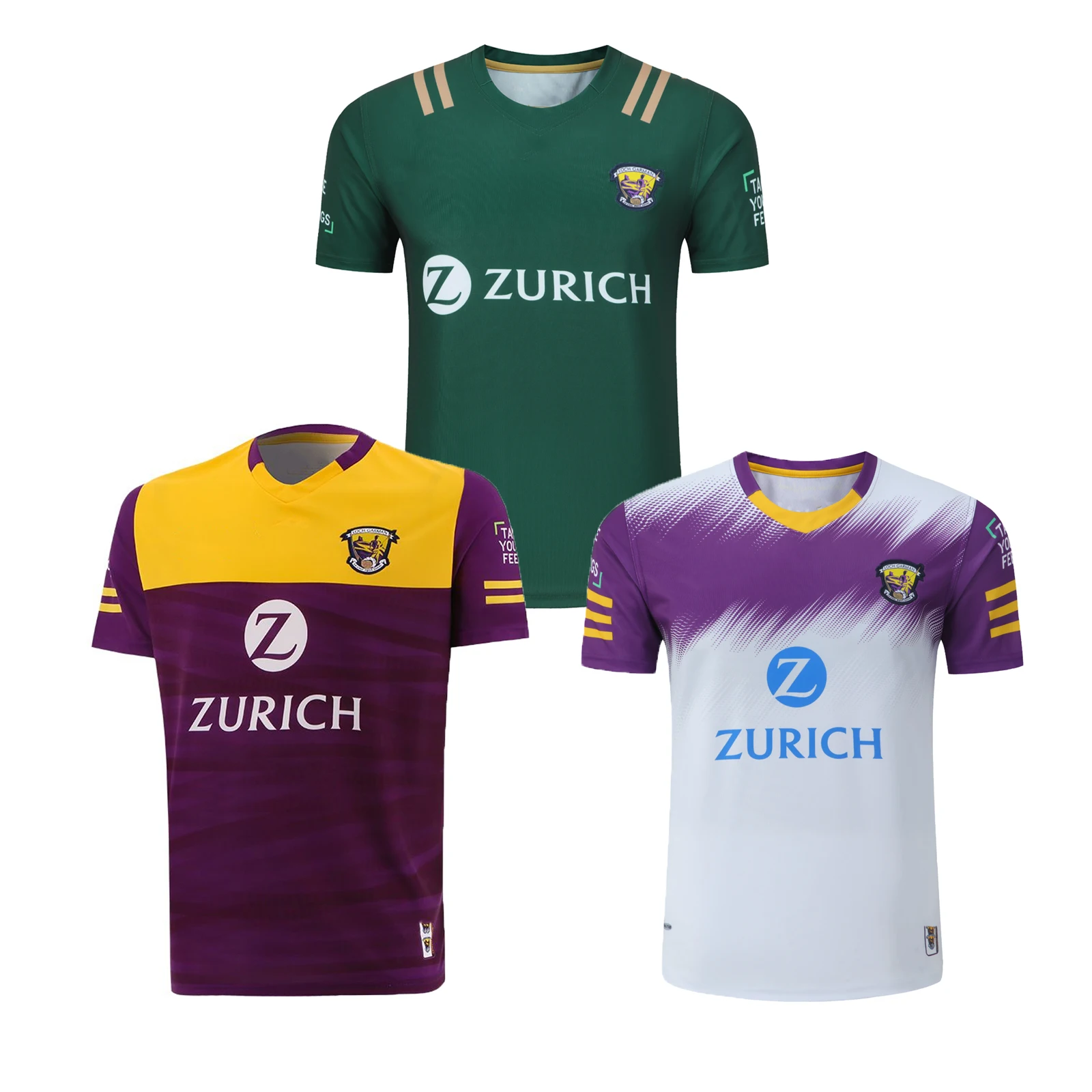 2022 Wexford GAA 3 полосатый дом/вратарь/комментирующее Джерси