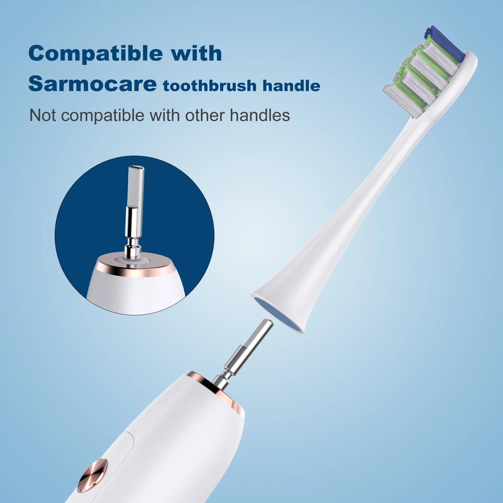 Насадки для ультразвуковых электрических зубных щеток пластика Sarmocare S100 и S700
