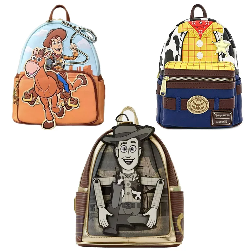 Loungefly Woody Puppet Мини-рюкзак История игрушек Pixar Arms Move Gold Brn-