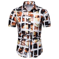 vacation mens short sleeve shirt casual loose beach hawaiian shirts men clothing floral shirt beach shirts camisa masculina