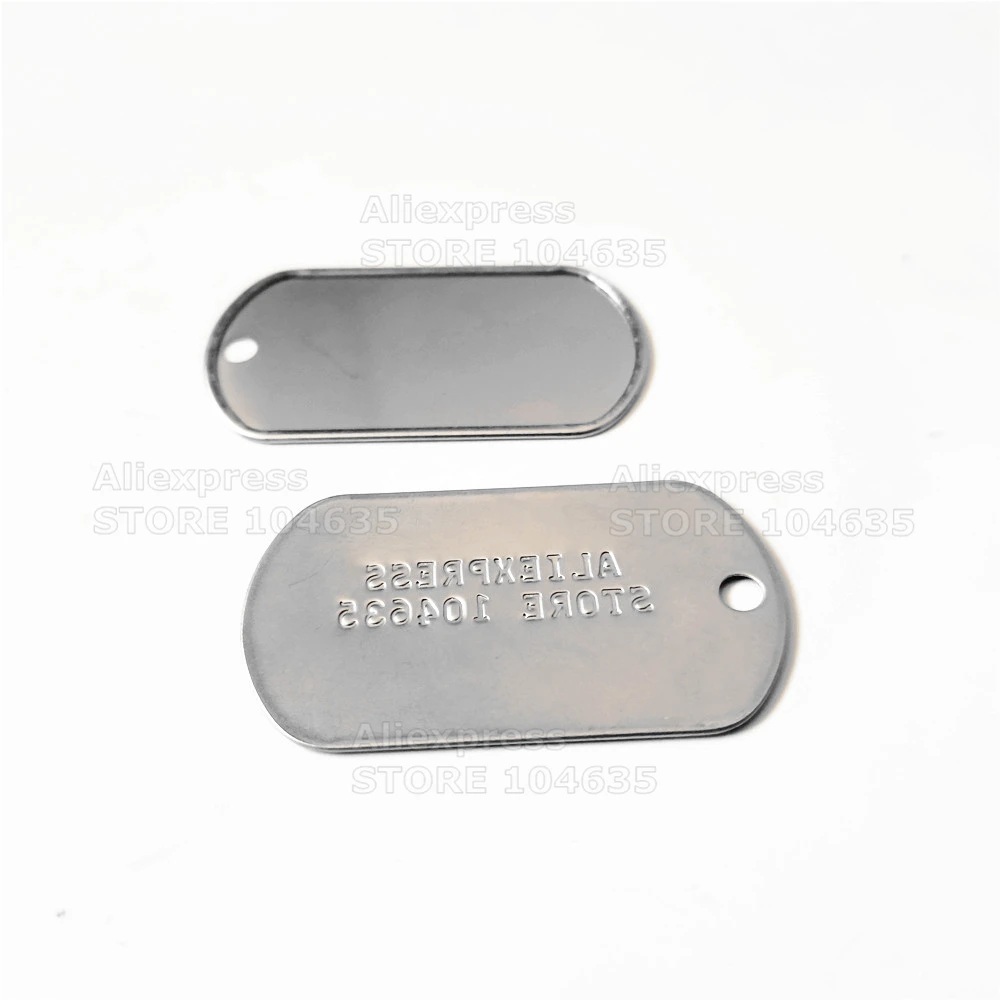 Чистая бирка для собак из нержавеющей стали военная идентификационная домашних