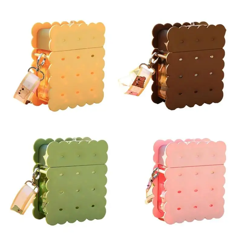 

380ml Cute Water Bottle Cookie Shaped Water Bottles For Girls Women Kawaii Water Bottle With Straw & Shoulder Strap Food Safe