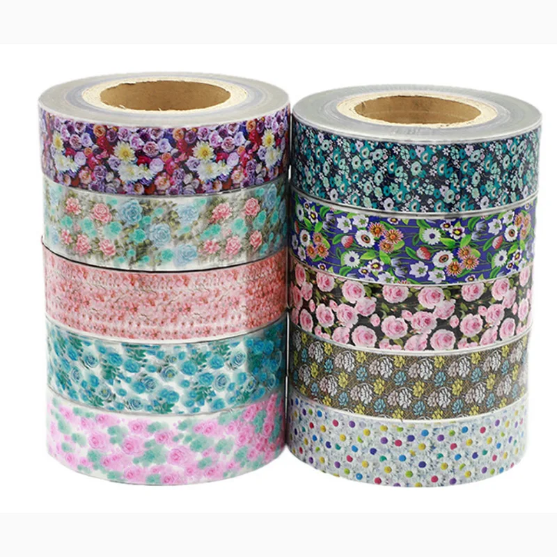 10 наклеек из переводной фольги цветочный узор украшение дизайн Бумажные Обертки