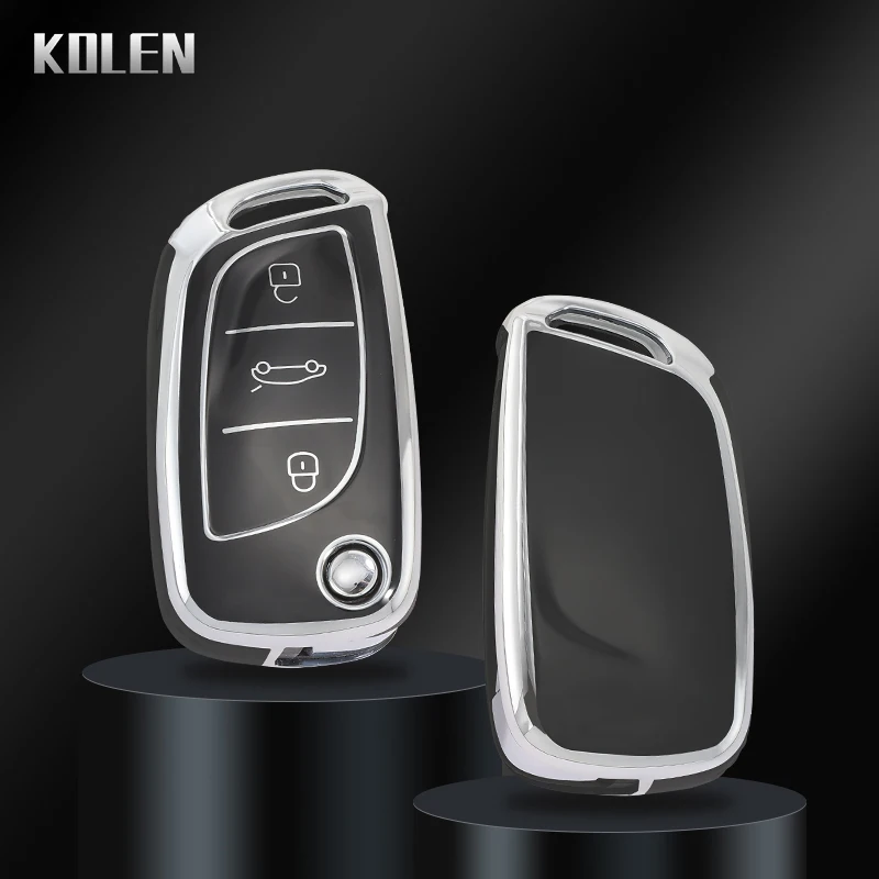 

New TPU Car Flip Key Case Cover Shell Fob For Citroen C1 C2 C3 C4 C5 XSARA PICA For Peugeot 306 407 807 For DS DS3 DS4 DS5 DS6