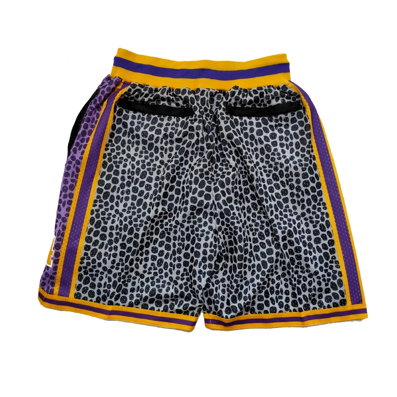 Men Basketball Shorts Snake Skin Pattern Four Pockets Sewing Embroidery Sports Outdoor Beach Pants Fitness Black Grey 2023 New