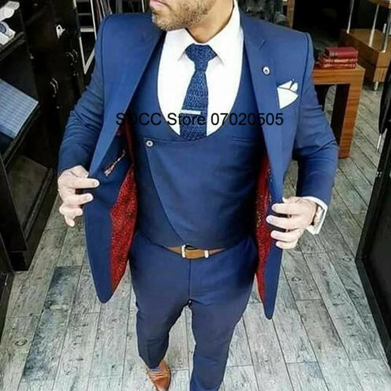 

Men's Suits Customized 3 Piece Standard Collar for Wedding Groomsmen Party Dresses Ensembles De Blazers