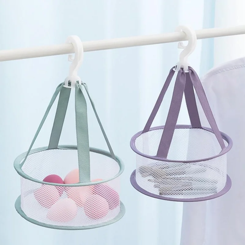 

Drying Rack Laundry Basket Hanging Basket Beauty Egg Drying Net Bag Hangable Makeup Brush Storage Rack Storage Organizer Sac