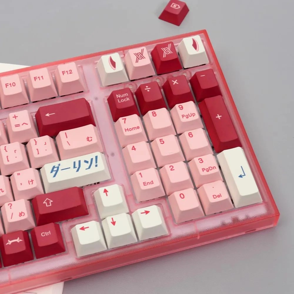 Большая термосублимация PBT колпачки для ключей GMK дорогой розовый/синий цвет