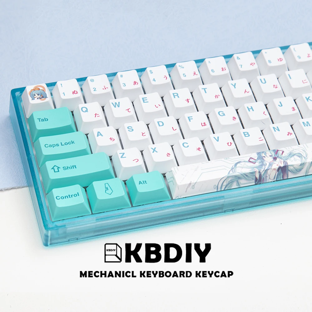 

KBDiy 141 клавиш/комплект, клавиатура Future Beat, вишневый профиль, японское милое Аниме PBT, колпачки для клавиш «сделай сам», Механическая игровая клавиатура на заказ