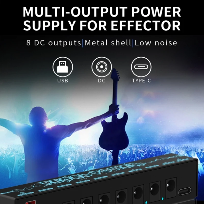 8 независимых выходов подходят для педалей 9 В 100 мА 300 защита от короткого