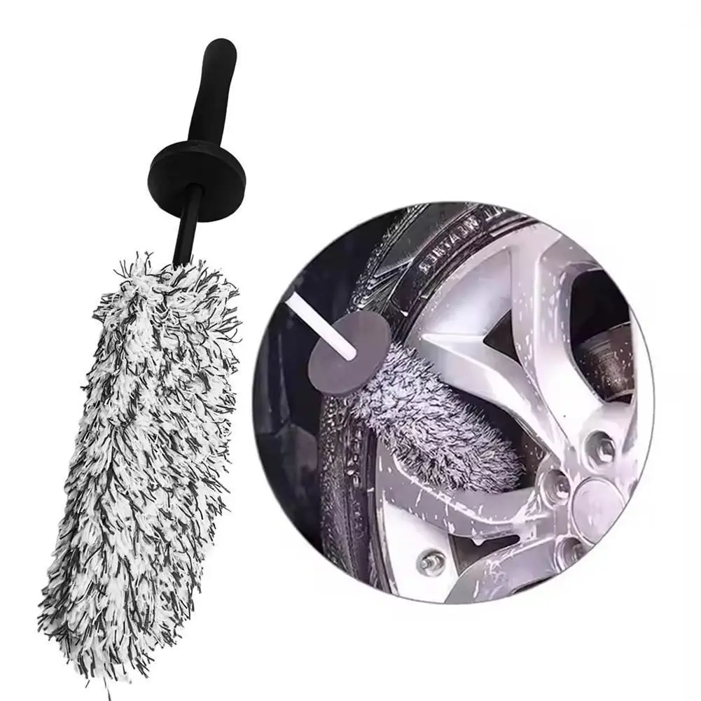 

Щетка для чистки колес автомобиля, щетка для обода, противоскользящая мягкая ручка, инструмент для мытья деталей автомобиля, плюшевый очиститель, щетка для ухода за пылью