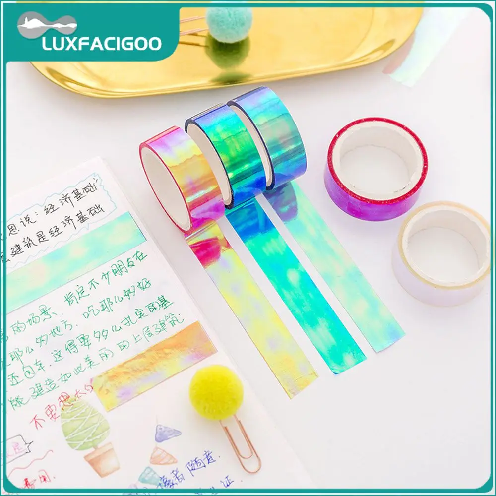 

Candy Colors Laser Gradient Tape Korean For Scrapbooking Diy Albums Masking Tapes Version Of Color Hand Account Decoration 1pc