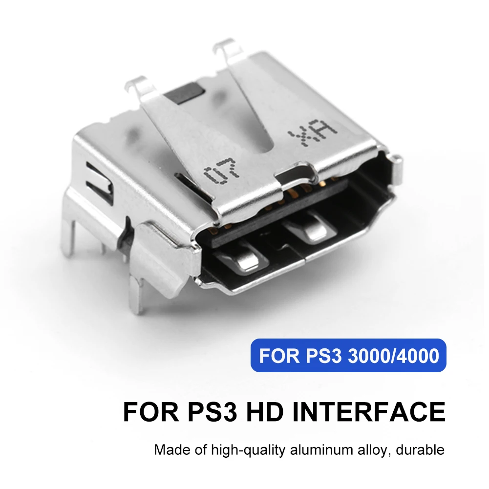 

Metal HDMI-compatible Port Jack Socket Super Slim HDMI-compatible Interface Port for PS3 3000/4000 Replacement Parts