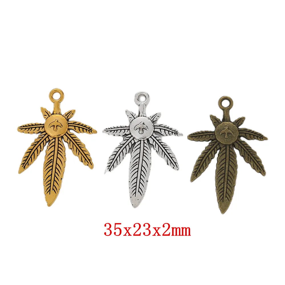 

50pcs Maple leaf Craft Supplies Charms Pendants for DIY Crafting Jewelry Findings Making Accessory 998