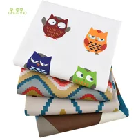 Chainho,Cotton Canvas Fabric,Handmade Sewing & Quilting Cloth,Cartoon Series,Sofa,Curtain,Bag,Cushion Material,3 Size,CF13