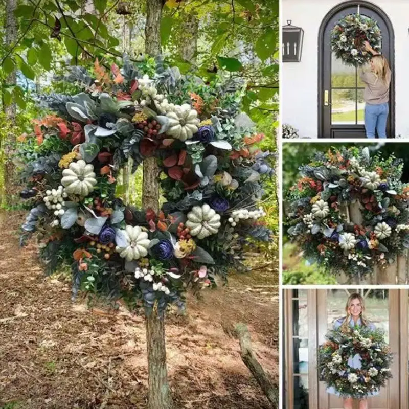 

Simulation Plant Garland Door Decoration Spring Holiday Wedding Party Birthday White Pumpkin Garland Wall Pendants Home Decor