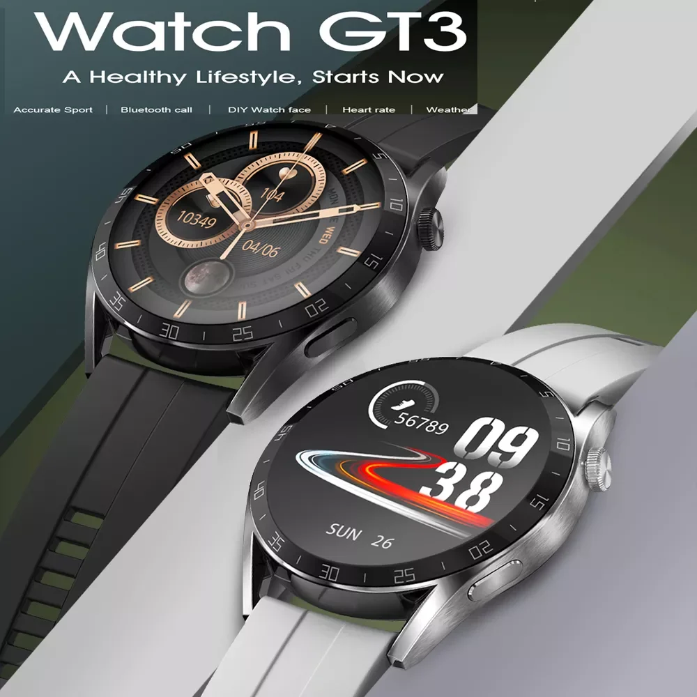 

GT3 Smart Watch For Huawei IOS Andriod IP68 Waterproof Men Smartwatch Password Lock BT Call Phone Watch Sports Wristwatch Women