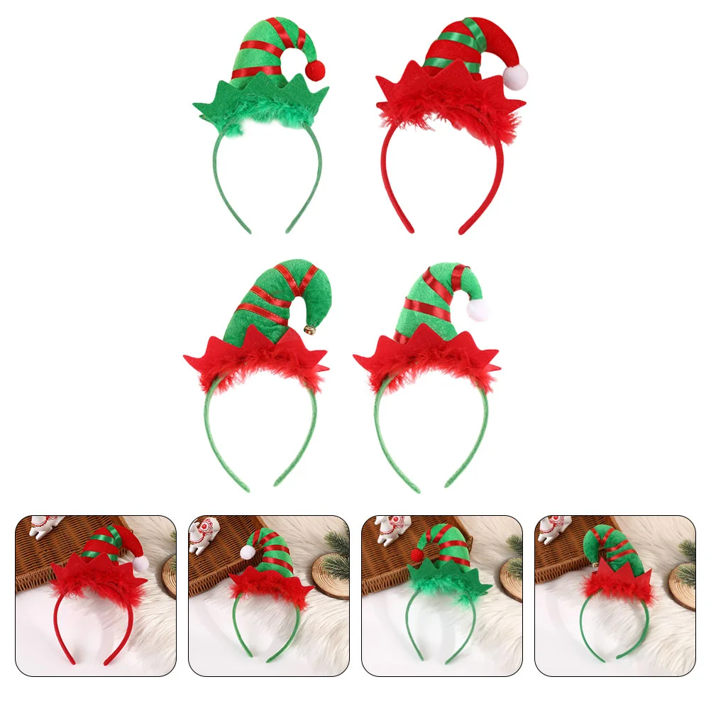 

Holiday Photo Booth Prop Elf Hat Headband Kids Hair Accessories Adorable Headdress
