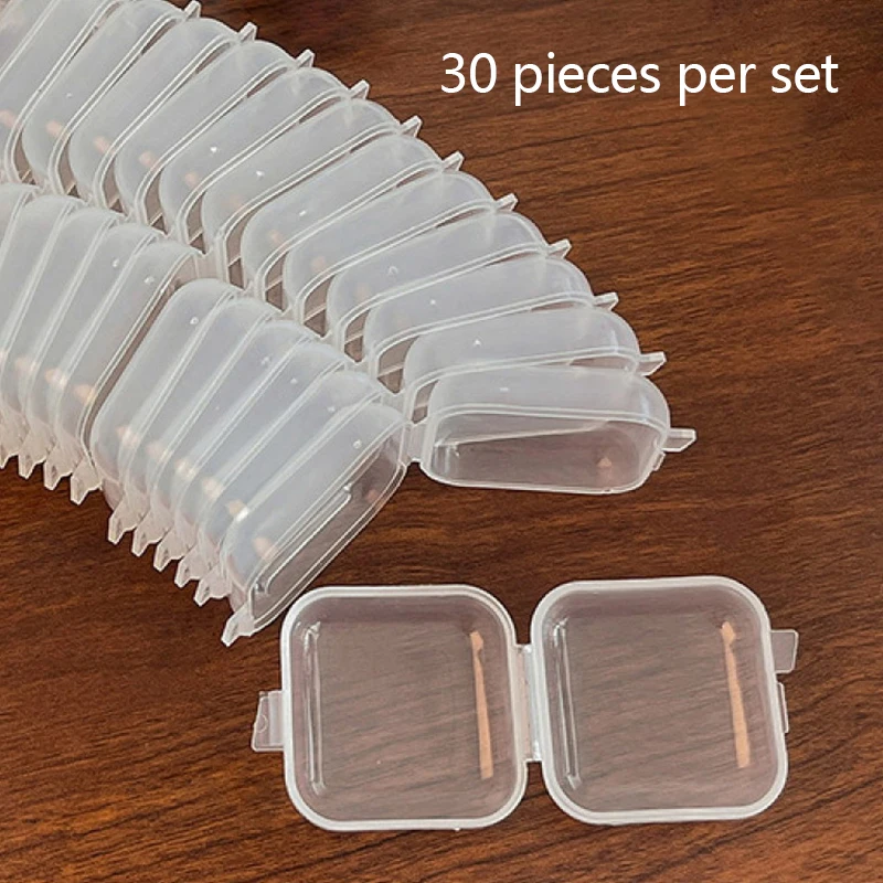 

Прозрачная квадратная пластиковая мини-коробка для хранения серег, ювелирных изделий