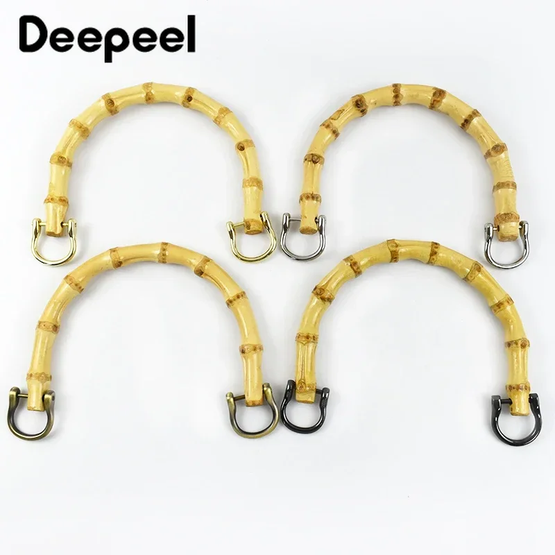 Фото 2/4 шт. Deepeel 12 см, ручки для сумки из натурального бамбука для женщин, сумка с ручкой, рамка для кошелька, сделай сам, сумки ручной работы, сменные аксессуары №2