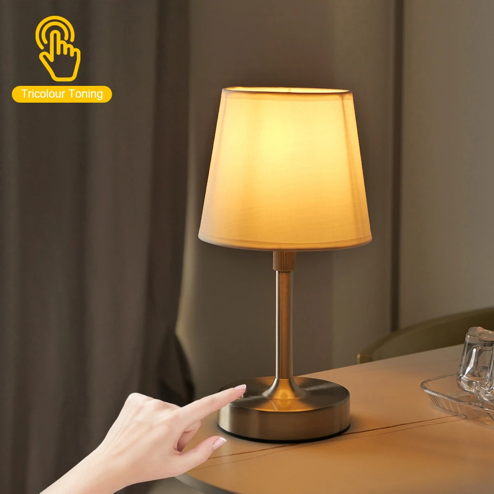 Беспроводная светодиодная металлическая настольная лампа перезаряжаемая от USB
