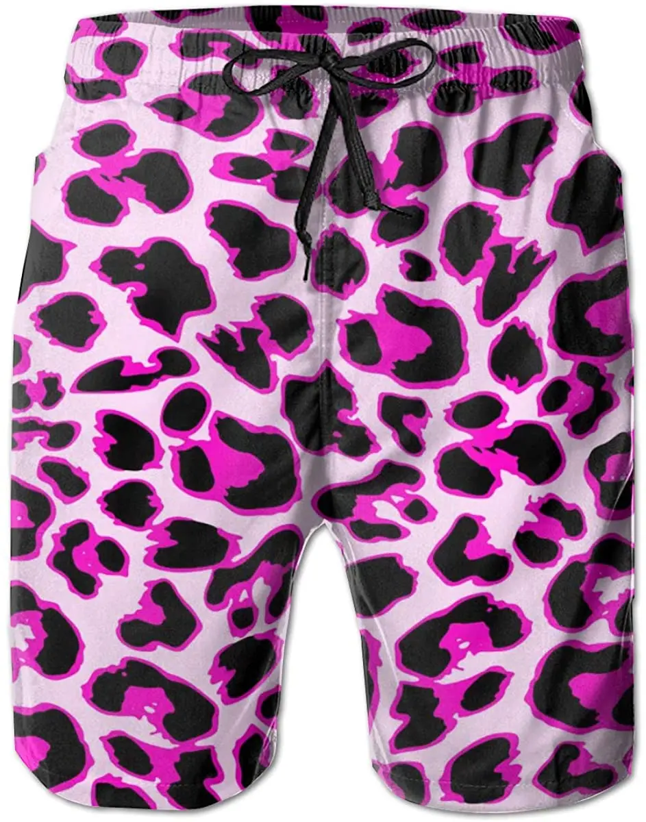 

Mens Swim Trunks Printed Beach Shorts Quick Dry Summer Boardshorts With Mesh Lining