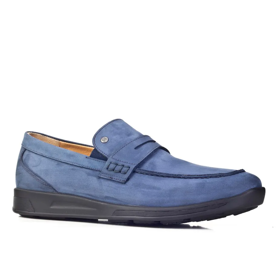 

Мужская повседневная обувь из натуральной кожи темно-синего цвета