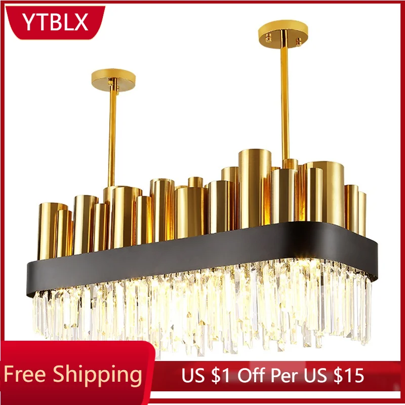 

LukLoy Modern Luxury Crystal Effect Ceiling Pendant Modern Pendant Light for Living Room Dining Table Bedroom Shop
