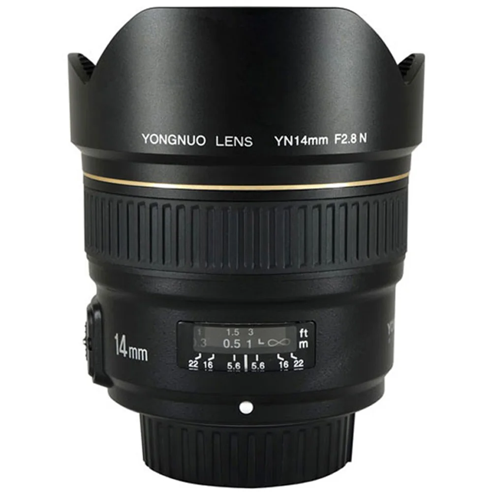 

YONGNUO YN14mm F2.8N Auto Focus Ultra-Wide Angle Prime Lens for Nikon DSLR Cameras D7500 D5100 D800E D600 D200 D4 D3 D5600 D90