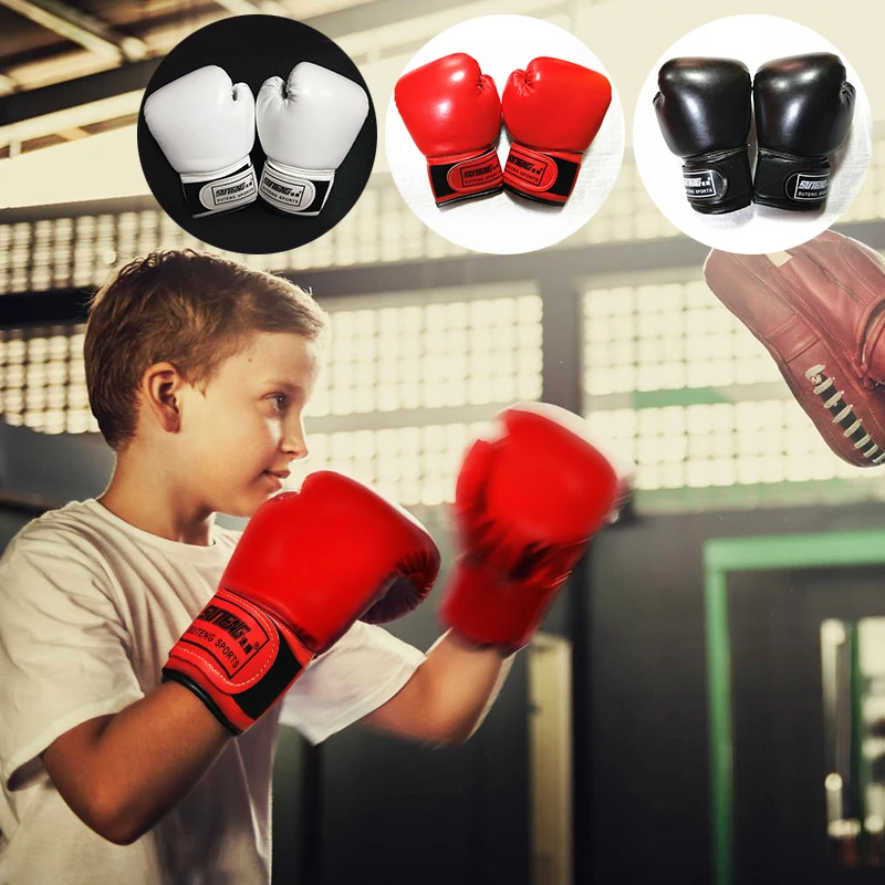 

children's boxing gloves, mma muay thai glove, PU leather paws for boxing gloves, pear child boxing gloves, boxing training
