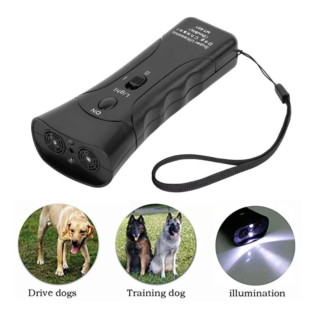 Dog Repeller Sonic Hand Held Pet Control Trainer Animal Barking Pet Training Device for Outdoor