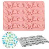 new silicone mold marine life fudge qq sugar molds fondant chocolate candy mould cake baking decorating tools resin art dropper