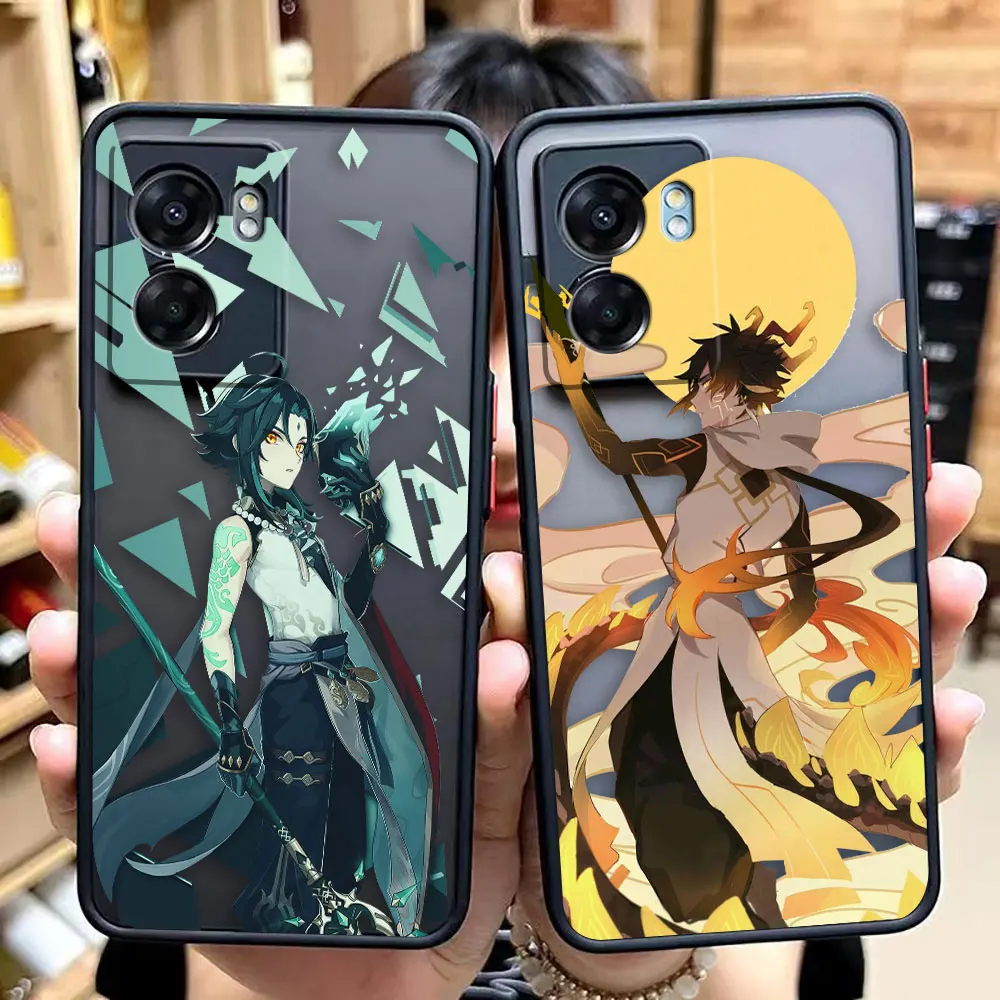 

Hot Game Genshin Impact Anime Matte Case for OPPO A97 A96 A95 A94 A93 A92 A92S A78 A74 A73 A72 A55 A54 A53 A17 A16 Case Funda