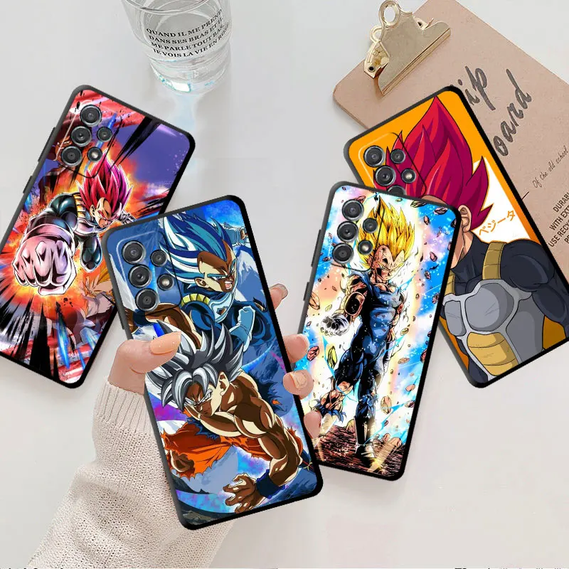 

Black Case For Samsung Galaxy Note 20 Ultra 10 Plus A52S A31 A70 A11 A02 A03 A04 Silicone Phone Cover Goku VS Vegeta DDBZ Man