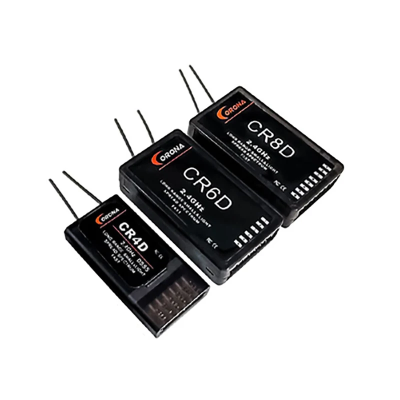 

1PC Corona CR4D/CR6D/CR8D 2.4G 4CH 6CH 8CH Receiver compatible with CT8F/CT8J /CT8Z/CT3F/CT14F(DSSS) RC long distance receptor