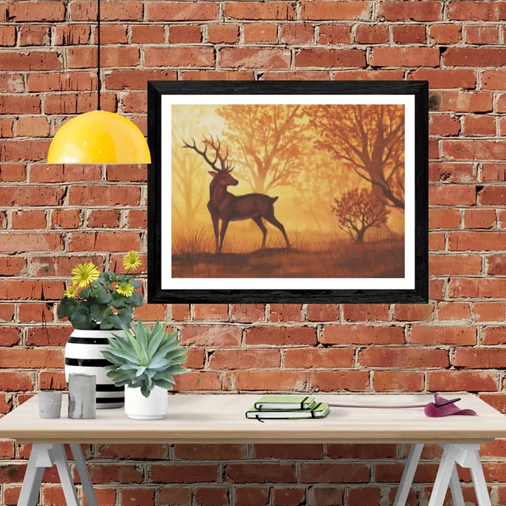 

DIY-5D Diamond Painting Diamond Deer Splice Set Full Diamond Embroidery Mosaic Picture Closed
