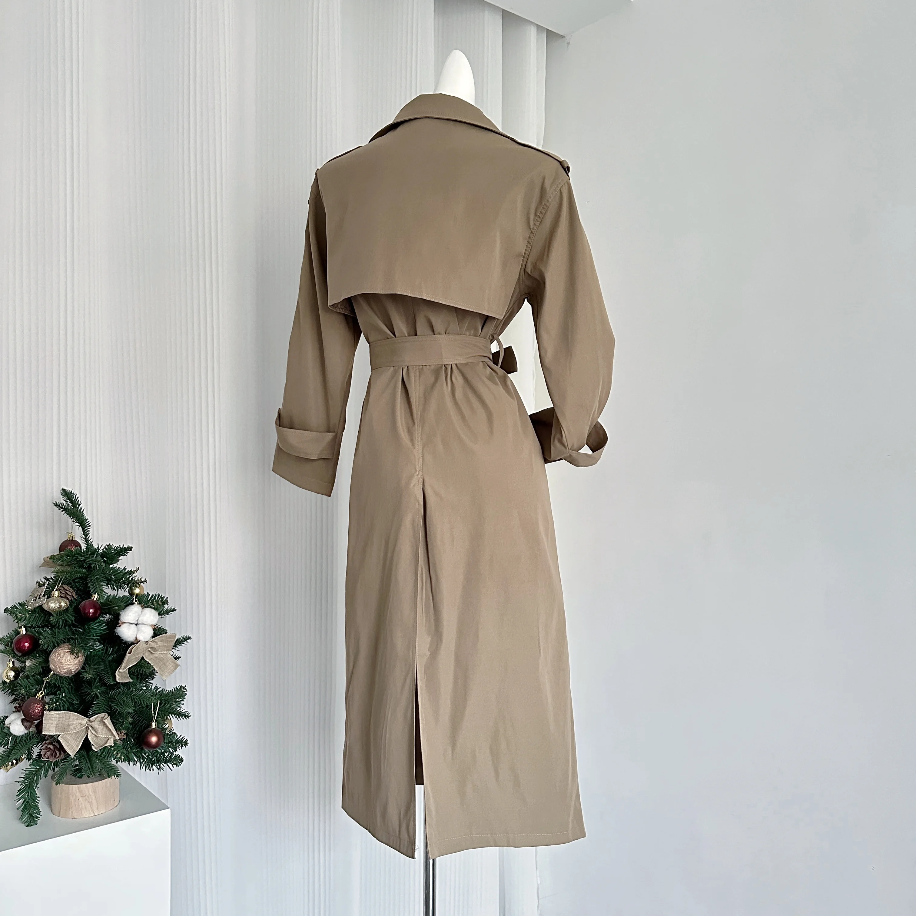 Happylisa женский длинный плащ ветровка модный английский стиль отложной воротник