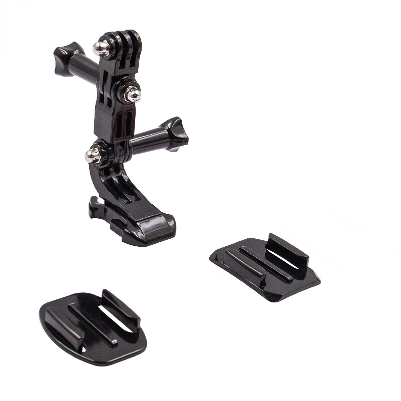 

Front Side Helmet Accessories Set J-shaped Buckle Base Support Mount for GoPro Hero 5 6 7 4 Yi 4K SJCAM Go Pro New