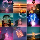 DIY красивые огни Ночная стеклянная бутылка ручная алмазная живопись 5D Вышивка крестиком друг подарок Стразы для гостиной домашний декор
