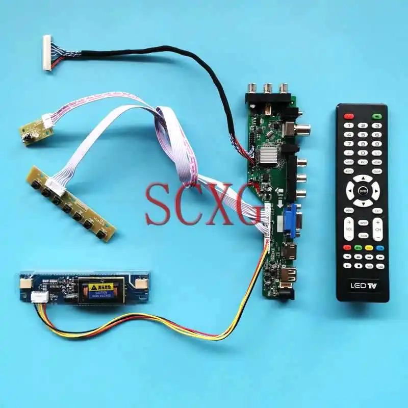 

Плата цифрового драйвера для M185B1 M185XW01 MT185GW01 LCD 3663 DVB комплект LVDS 30 Pin 18,5 "USB HDMI-совместимый VGA AV 2-CCFL 1366*768