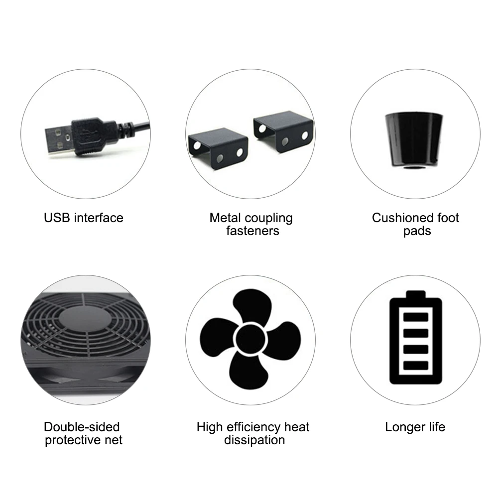 Двойной шар 2000 об/мин 120 мм USB маршрутизатор бесщеточный вентилятор ПК