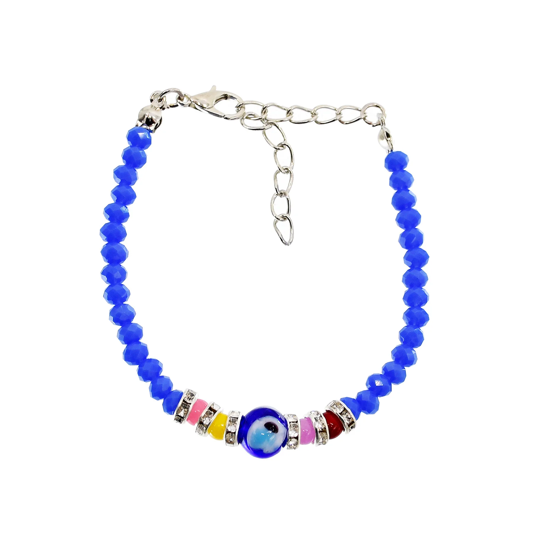 

2022 Summer Trend Retro Bohemian Chain Bead Bracelet Female Alloy Diamond Eye Decoration Geometric Bracelet Birthday Gifts