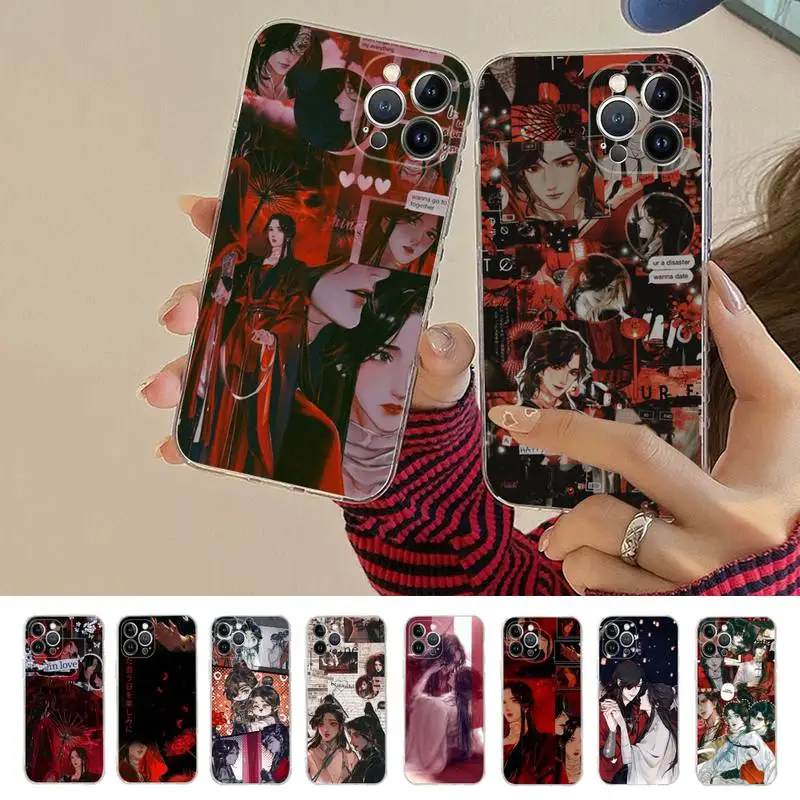 

Aesthetic Chinese style Tian Guan Ci Fu Phone Case For iPhone XR X XS Max 14 13 Pro Max 11 12 Mini 6 7 8 plus SE 2020 Printing